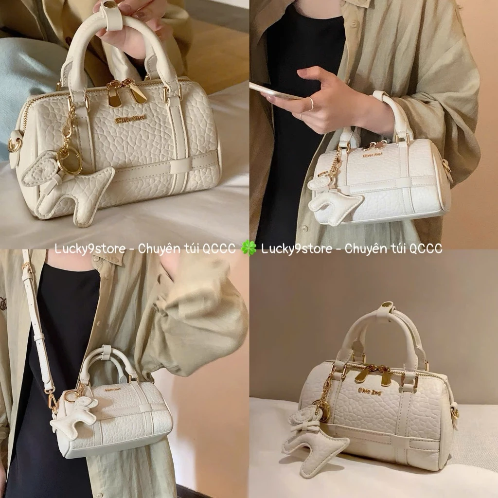 Túi nữ Túi Chio dáng trống ngựa size 19 tặng charm treo túi chất da siêu đẹp phong cách Hàn Quốc Hs299#