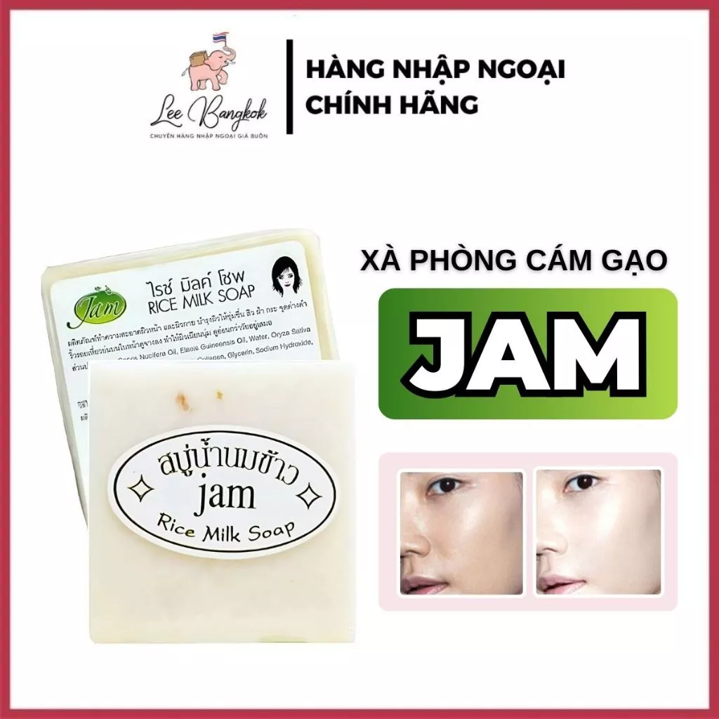 COMBO 3 Bánh Xà Phòng, Xà Bông Cám Gạo - Sữa Dê Thái Lan Dynary, Jam Soap Làm Mịn Và Sáng Màu Da Chính Hãng 65 - 100g