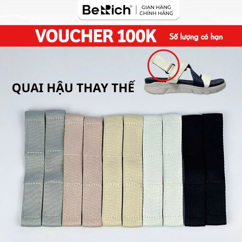 Quai Hậu Sandal Be677 BE577 Phụ Kiện Quai Giày Màu Đen Xám Be Xanh Nâu Hồng Quai Sau Xăng Đan