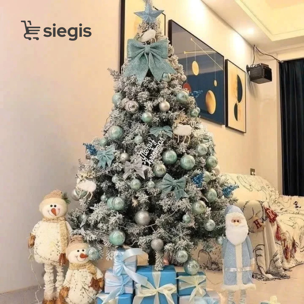 Cây Thông Noel Phủ Tuyết Tặng Kèm Phụ Kiện Trang Trí 1m5, 1m8, 2m1 Trang Tri Giáng Sinh - Cây Thông Tuyết Kèm Phụ Kiện