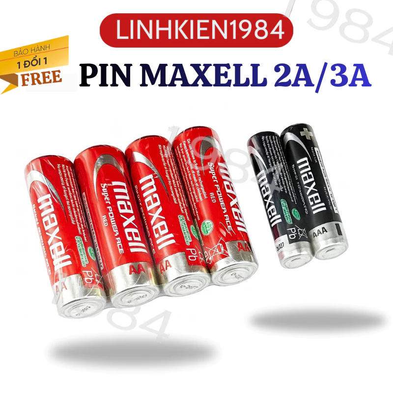 Combo 2 Viên Pin Tiểu AAA/AA Maxell Chính Hãng (Pin Tiểu Nhỏ)