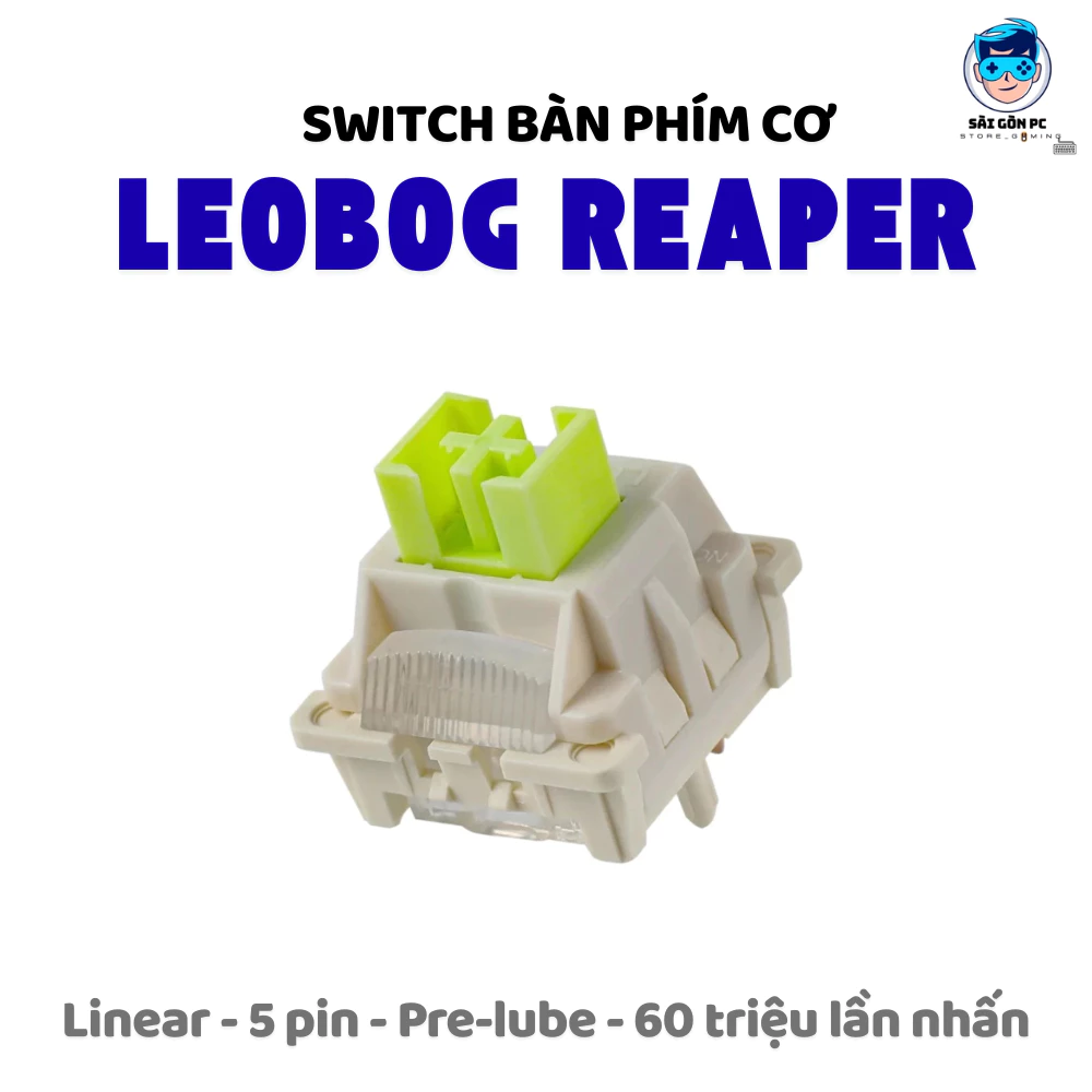 Combo Switch Bàn Phím Cơ Aula Leobog Reaper Shaft - 5 Pin - Linear - Pre Lube - Switch custom cho phím cơ
