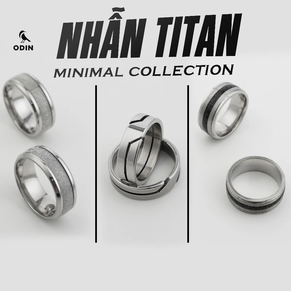 Nhẫn Nam ODIN Minimal Collection - BST Nhẫn Phong cách Tối Giản & Hiện Đại - Thép Titan 316L