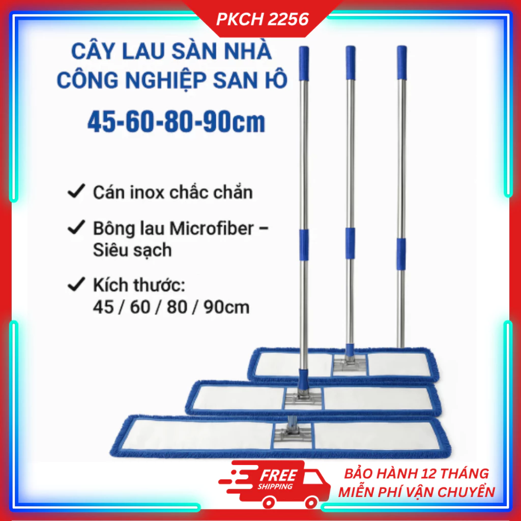 Cây Chổi Lau Nhà Công Nghiệp Cán Rút Dài 145Cm Bản Lau 45-60cm Bông Lau Nhà San Hô dày dặn Loại 1