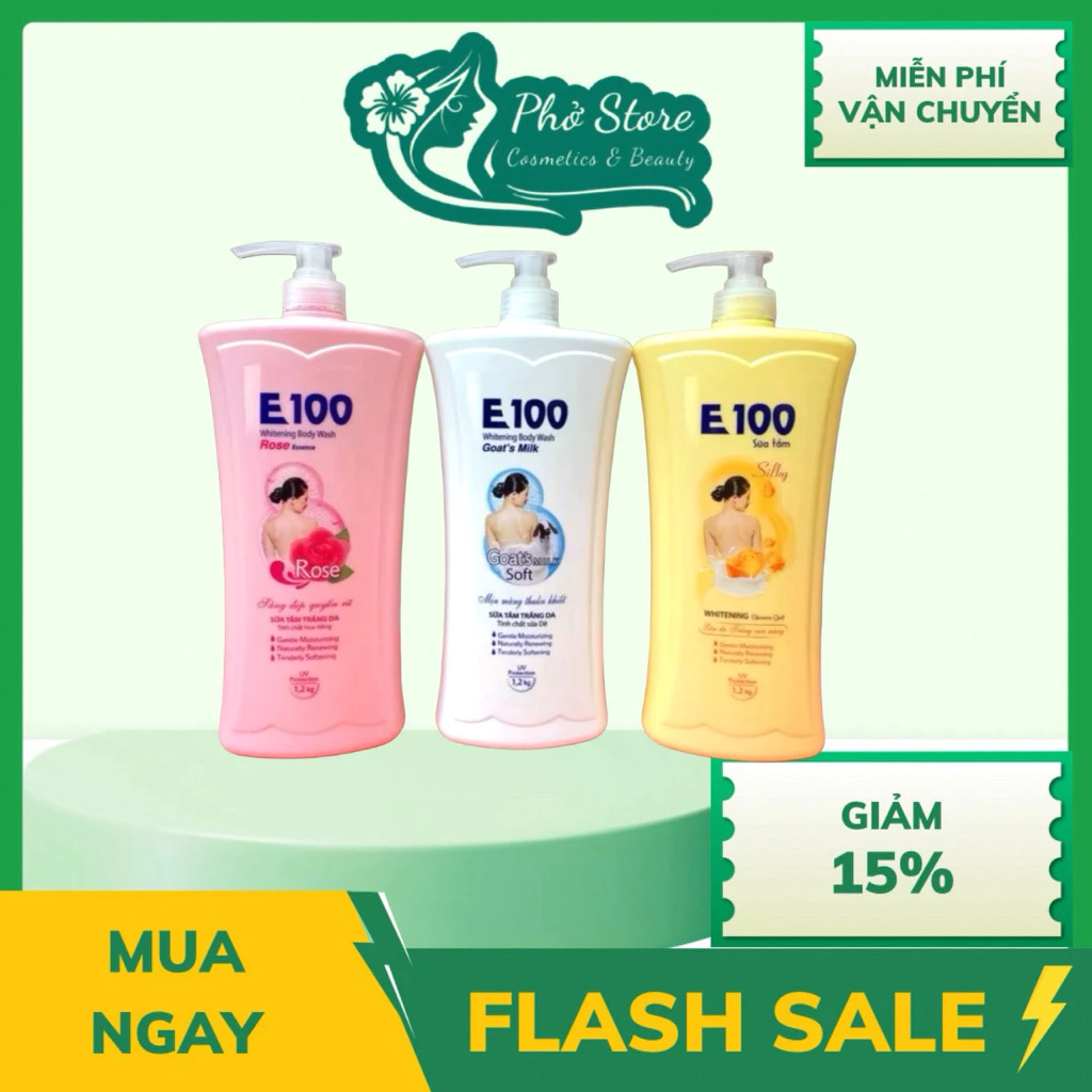 SỮA TẮM E100 SILKY  1.2Kg( 1.17L)