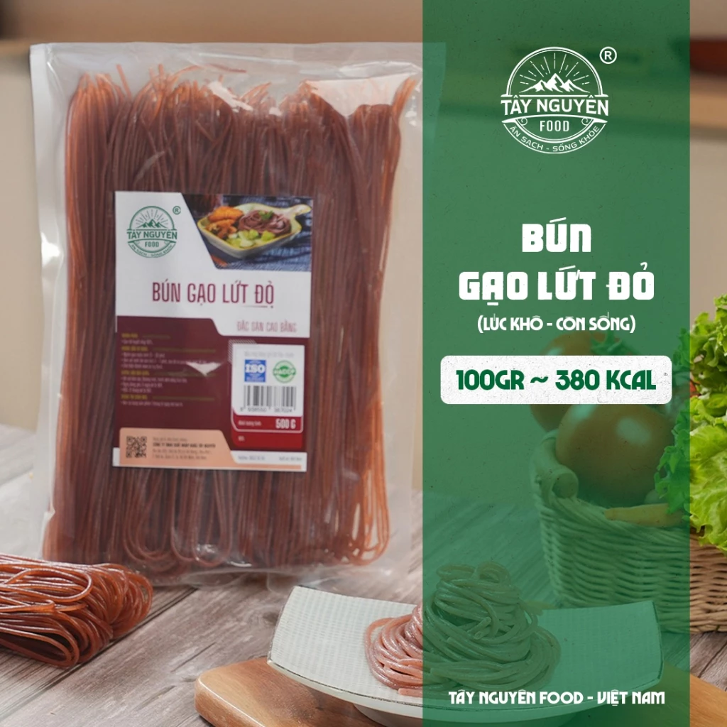 Bún gạo lứt đỏ Cao Bằng Eatclean Tây Nguyên Food – Việt Nam 500g/1kg