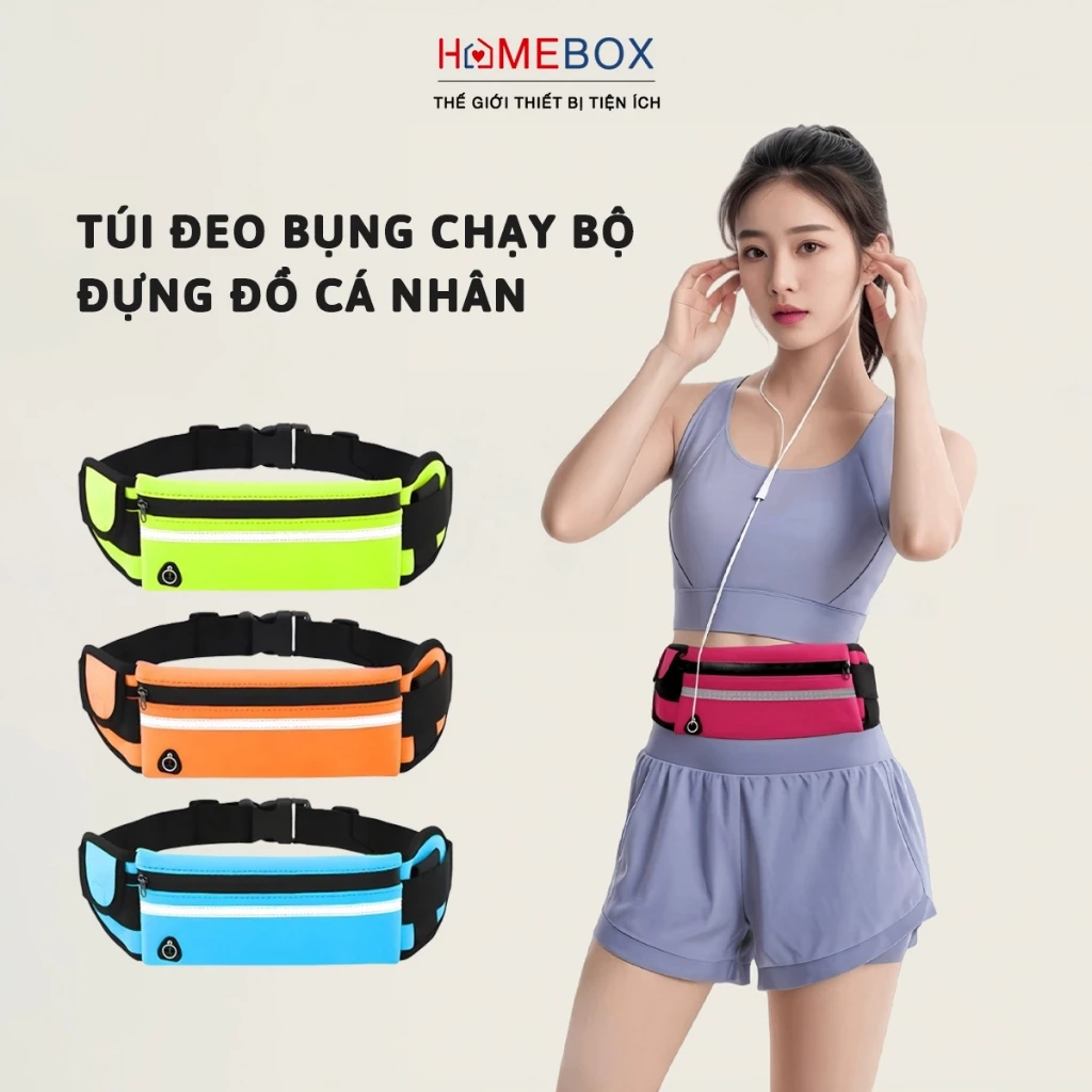 Túi Chạy Bộ Đeo Bụng Thể Thao Chống Thấm Nước Nam Nữ, Túi Đeo Hông Đựng Ví Điện Thoại Phụ Kiện