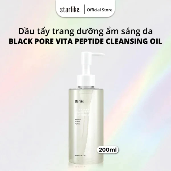 [Starlike] Dầu Tẩy Trang Dưỡng Ẩm Sáng Da BLACK PORE VITA PEPTIDE CLEANSING OIL Sạch Sâu 200ml
