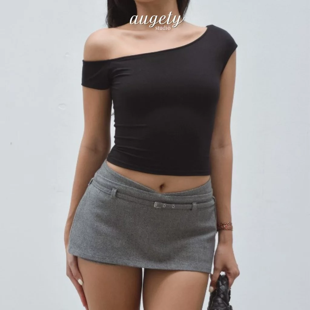 Váy Quần Ngắn Cạp Trễ Có Thắt Lưng Augety Studio, KENDIE Skirt