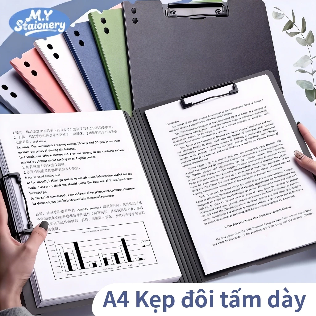 M.Y Bìa Kẹp Tài Liệu Bằng Nhựa A4 - Kẹp Ngang Kẹp Đơn và Kẹp Đôi - Dành Cho Văn Phòng