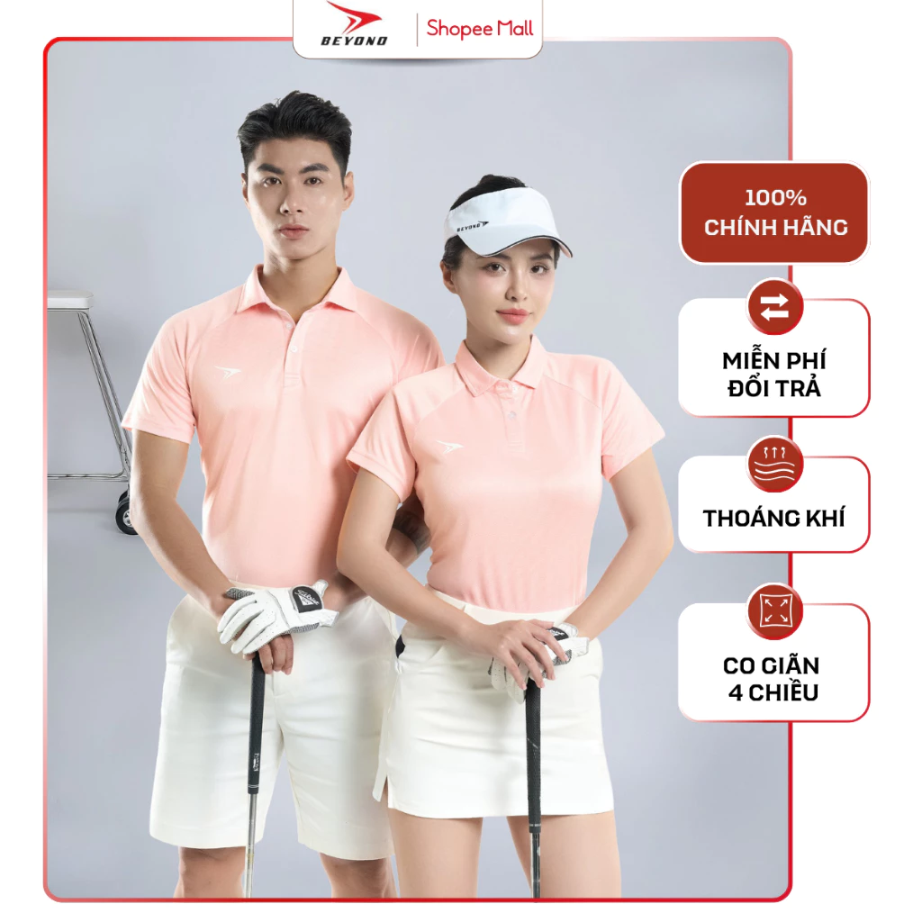 Áo Polo Trơn Nam/Nữ Có Cổ Dáng Thể Thao Thoải Mái Thoáng Mát BEYONO CB09 Sang Trọng Lịch Lãm