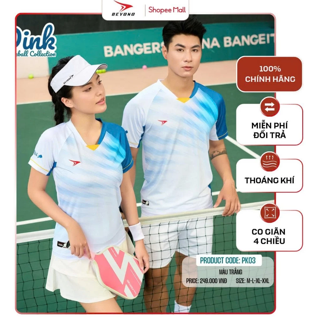 Áo Thể Thao Pickleball/Cầu Lông Nam/Nữ Beyono PK03