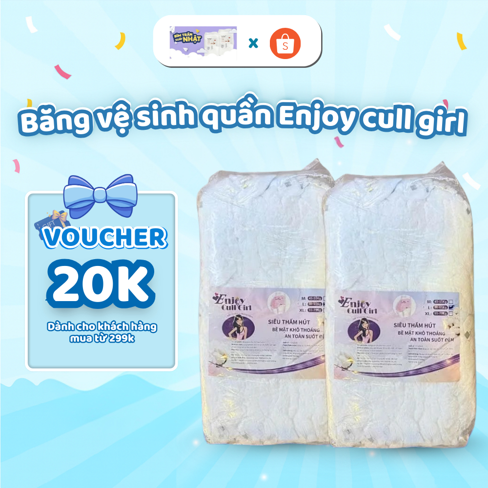 Băng vệ sinh dạng quần Enjoy Cull Girl đủ size 40kg-80kg chống thấm tốt, bảo…