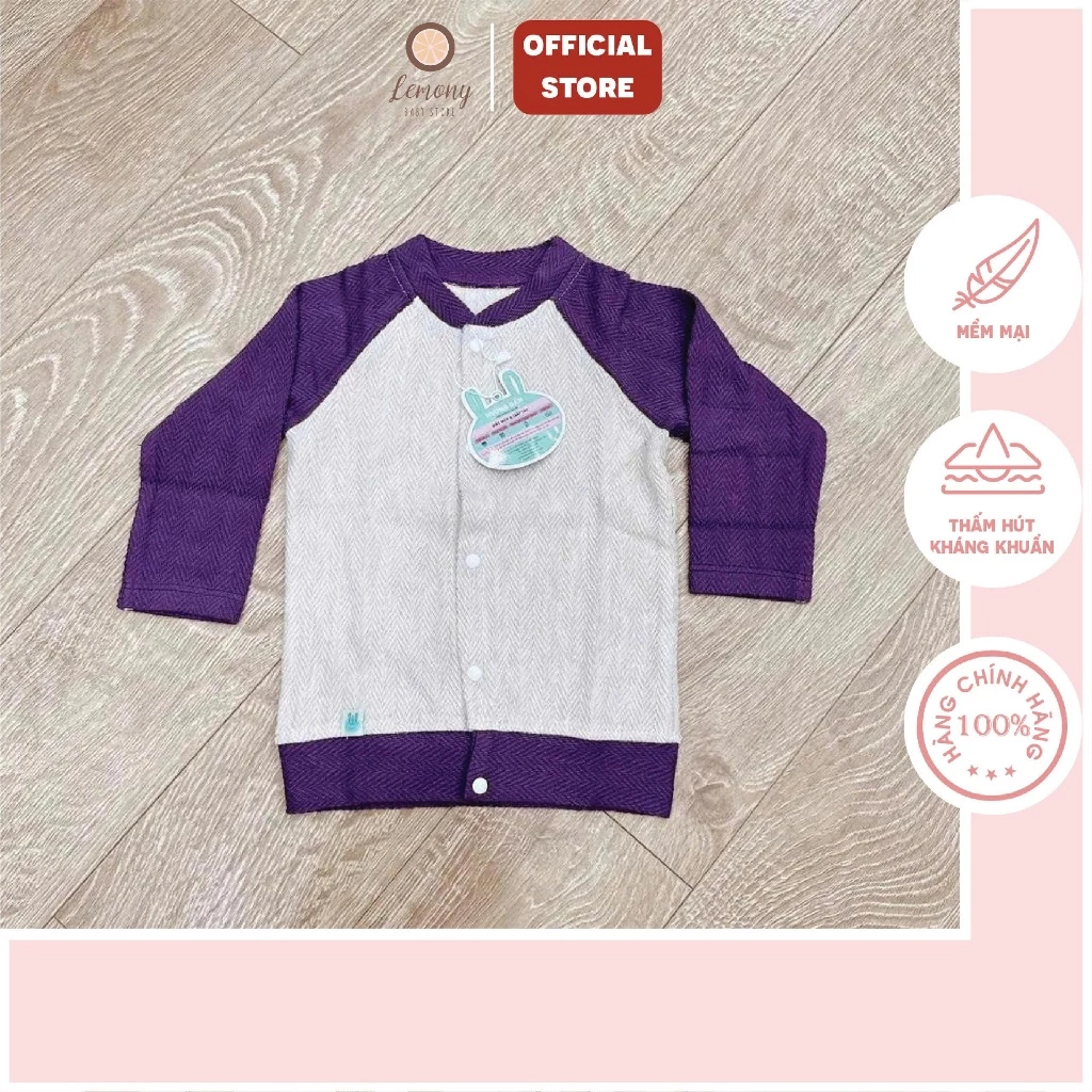 Áo khoác dài tay LIL Little Love chất liệu nỉ cotton pha gỗ sồi cao cấp, mềm mại cho bé