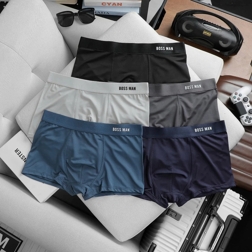 [Peinn] Quần Boxer Nam Cao Cấp Set 5 Quần, Thun Lạnh Co Dãn 4 Chiều, Thấm Hút Mồ Hôi, Mỏng Nhẹ Thoải mái BM01