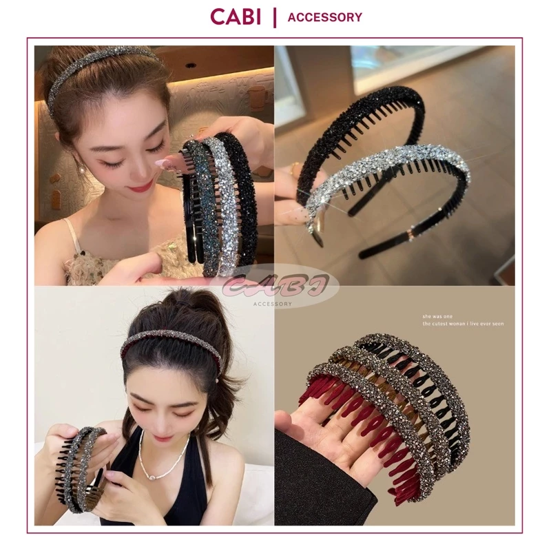 CB68 - Bờm/Băng Đô Cài Tóc Đính Đá Lấp Lánh Phong Cách Thời Trang Hàn Quốc Cho Nữ