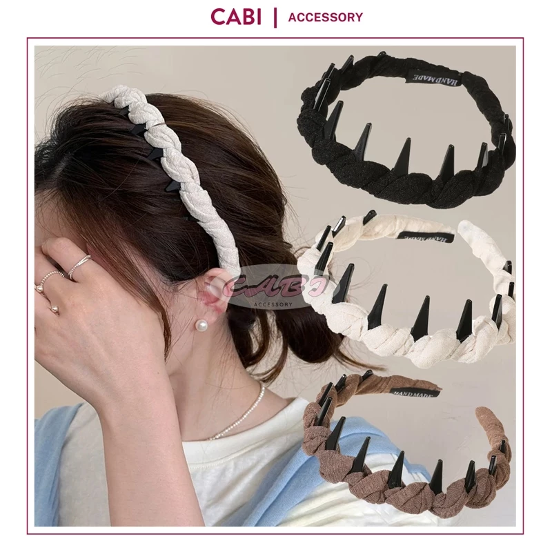 CB69 - Bờm/Băng đô cài tóc dạng xoắn vải xốp xinh xắn cho nữ phong cách tiểu thư