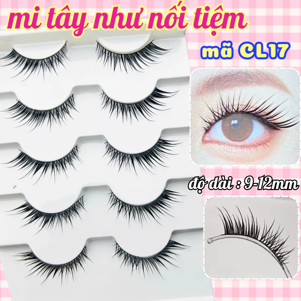 Mi Giả Sắc Nét Như Mi Nối Ngoài Tiệm CL17 Độ Dài 9-12mm GREEN Thủy Mi