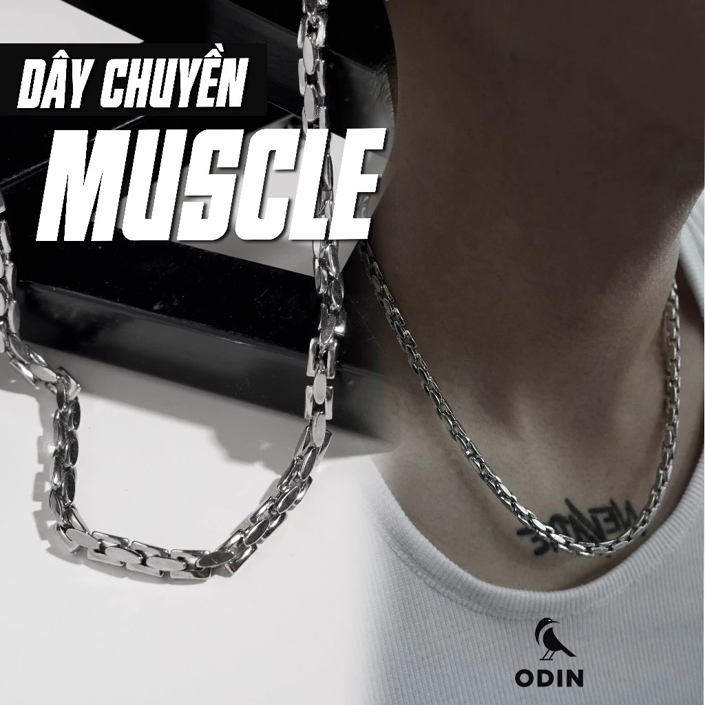 Dây chuyền Nam ODIN Muscle-Phong cách Streetwear Cá Tính-Thép Titan 316L-Bảo hành trọn đời-Fullbox ODIN