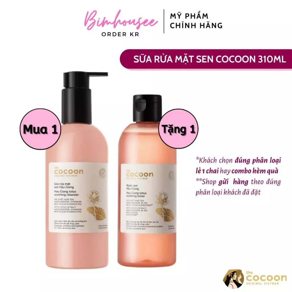 Sữa rửa mặt Hoa sen Hậu Giang Cocoon Mamonde Micro Deep Cleasing Foam 50ml 150ml SEN COCOON
