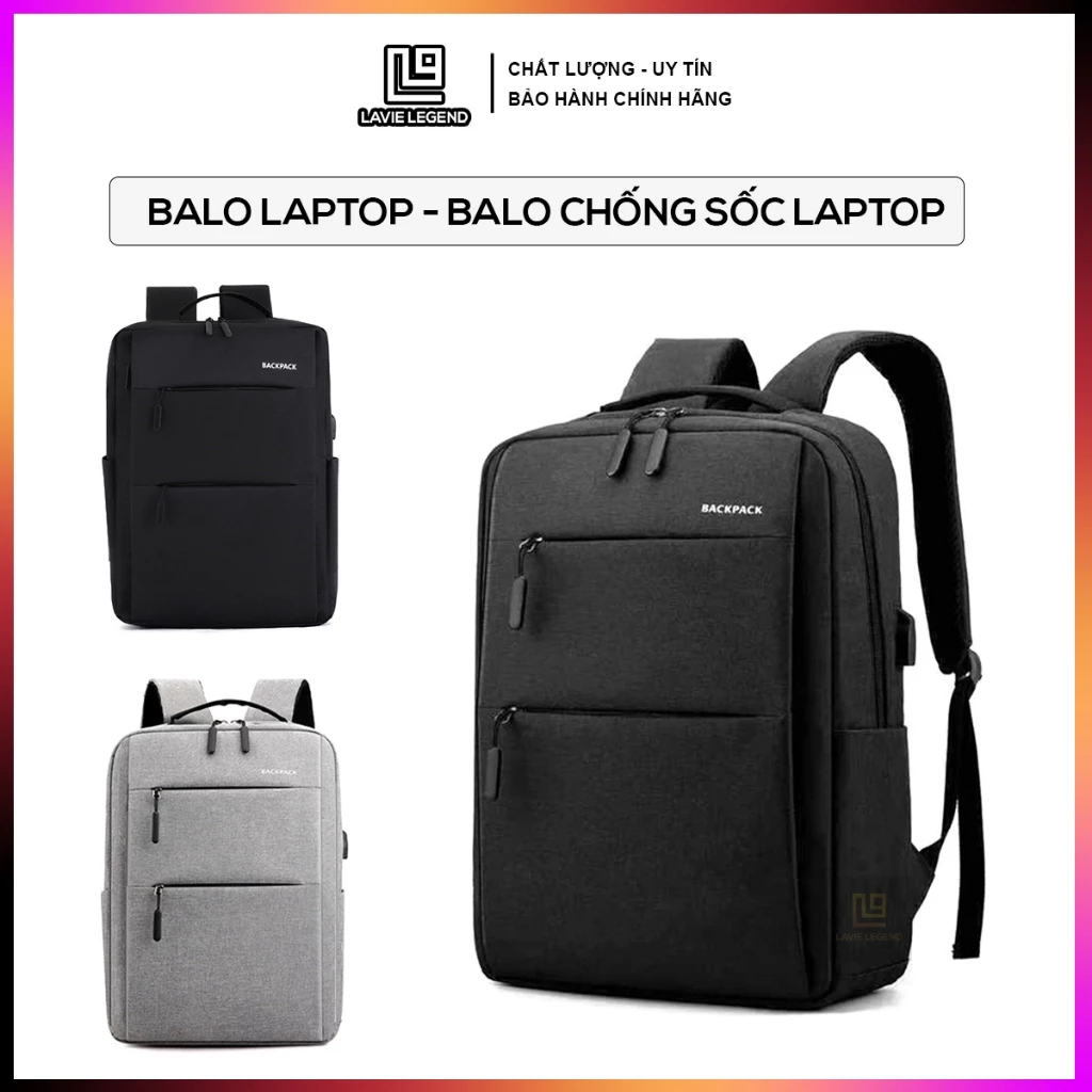 Balo Laptop Chống Sốc Loại Lớn Đựng Vừa Túi Chống Sốc Laptop 14, 15.6 Inches, Thiết Kế Thời Trang Nhiều Ngăn Đựng Đồ