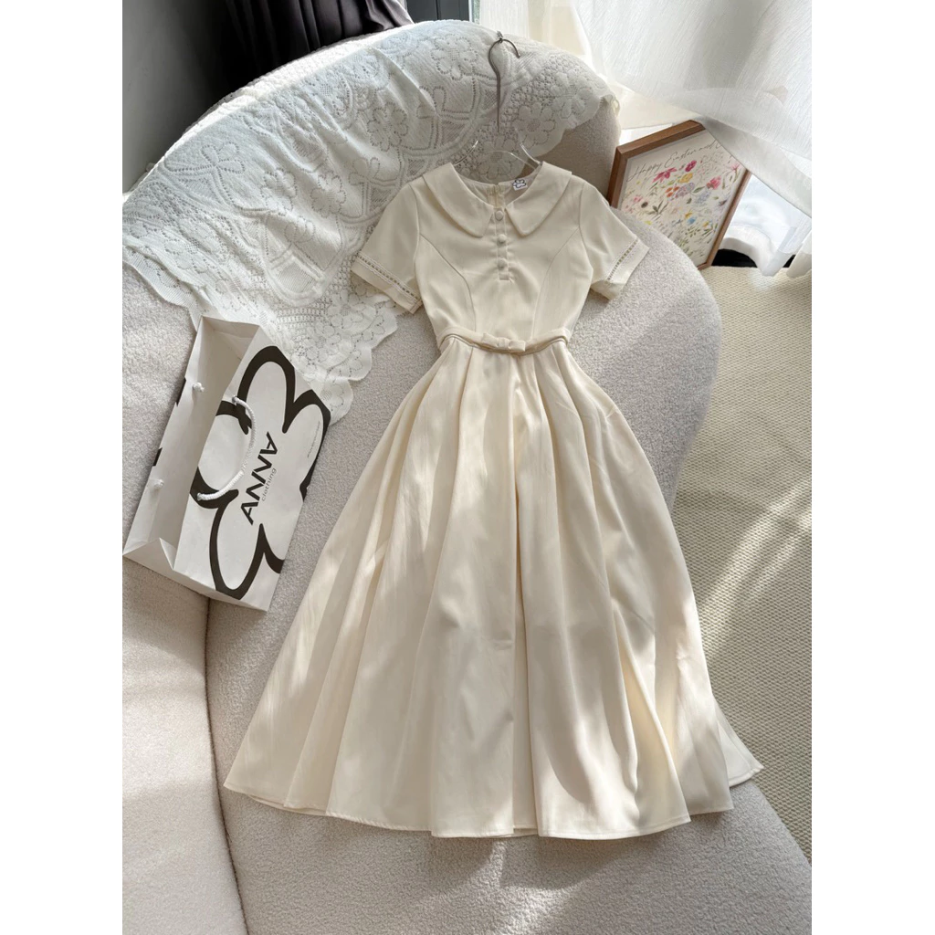 Đầm Kiểu Nữ Dáng Dàu Màu Kem Anna - Koisa Dress