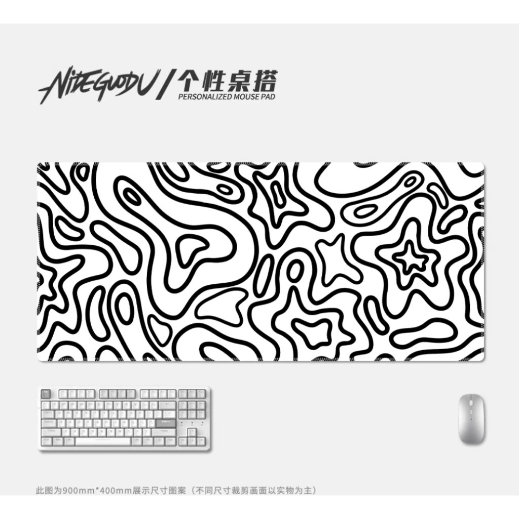 Lót Chuột, Pad Chuột Họa Tiết Hoa Văn Đơn Giản - Mouse pad Chống Trượt, Bề Mặt Mịn, Lướt chuột êm