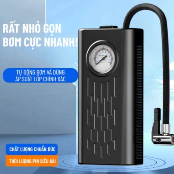 Bơm Hơi Xe Ô Tô Xe Máy Xe Đạp Cao Cấp - Bơm Lốp Xe DIDOOGLT Thiết Kế Nhỏ Gọn Sạc Điện Tiện Dụng