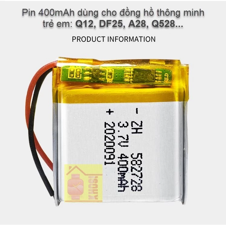 Thiết bị pin đồng hồ thông minh Q12 Q15 Q19 z66 Y36 H11 w11..