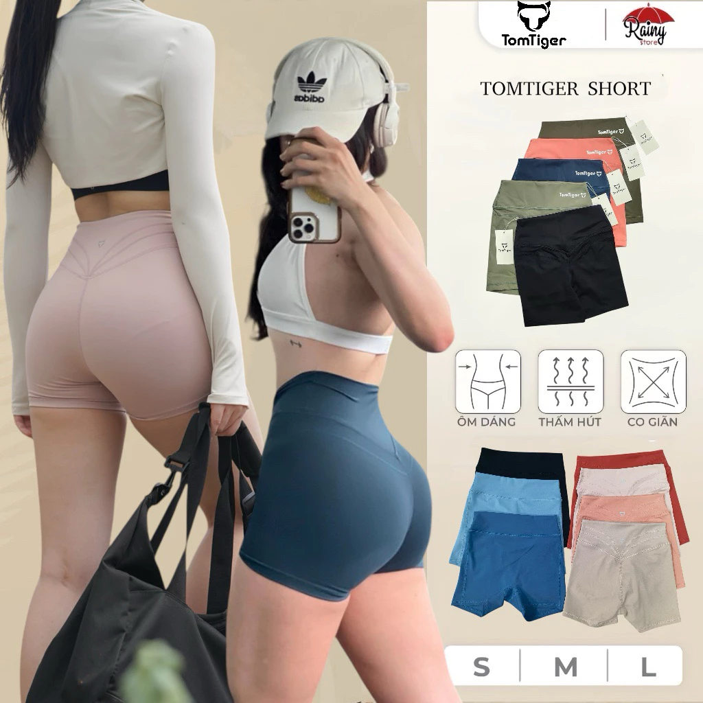 [ CHÍNH HÃNG S/M ] TOMTIGER QUOTE SHORT- Quần Đùi Tập Gym Cao Cấp Không Chun Mông Rainy Store