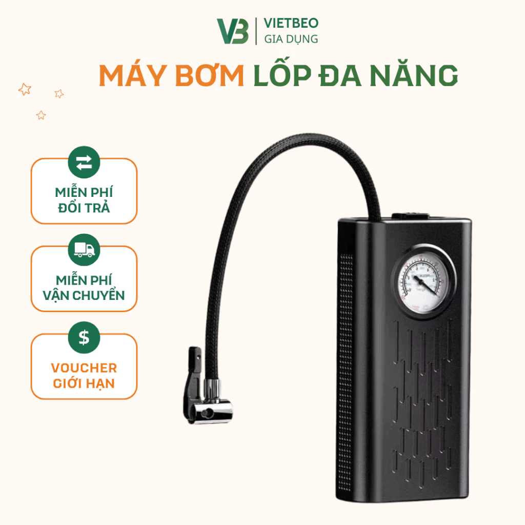 Máy Bơm Lốp Ô Tô Tự Động Không Dây DIDOOGLT Màn Hình Kép Hiển Thị Áp Suất, 16000mAh