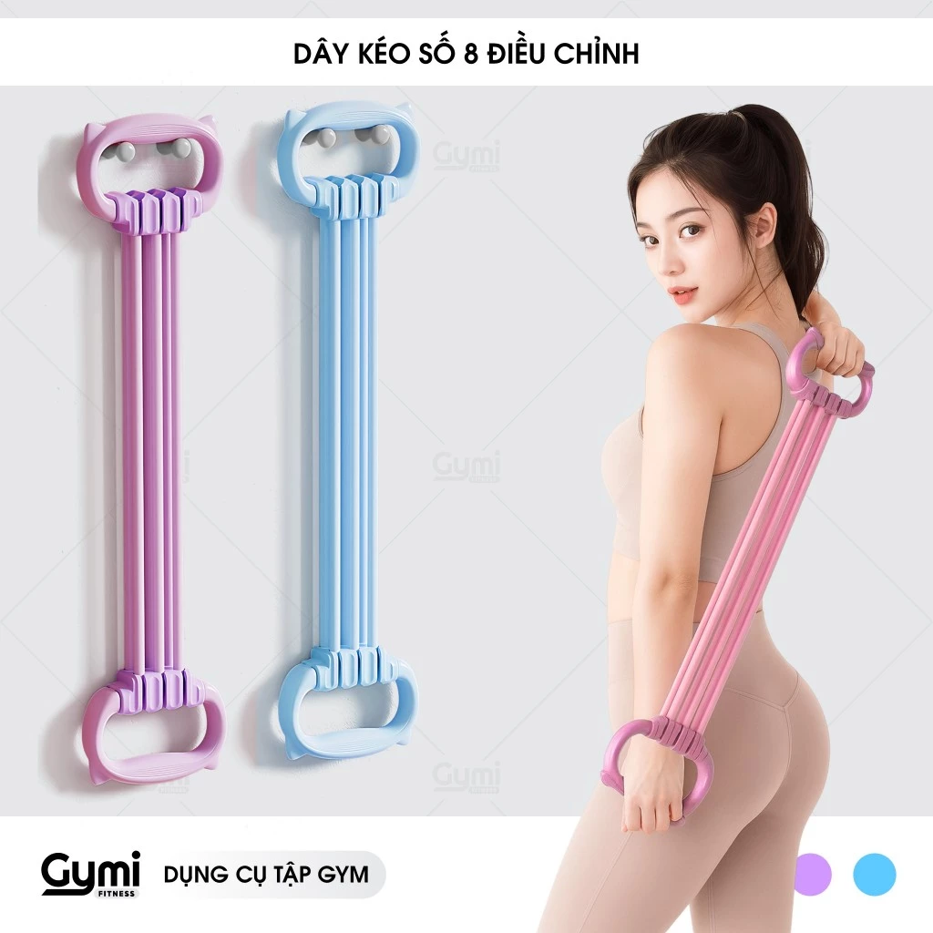 Dây Kéo Số 8 Tai Mèo - Điều Chỉnh 6 Cấp Độ 15-90lbs - Tập Vai Lưng Tại Nhà, Văn Phòng - DayKeoTaiMeo