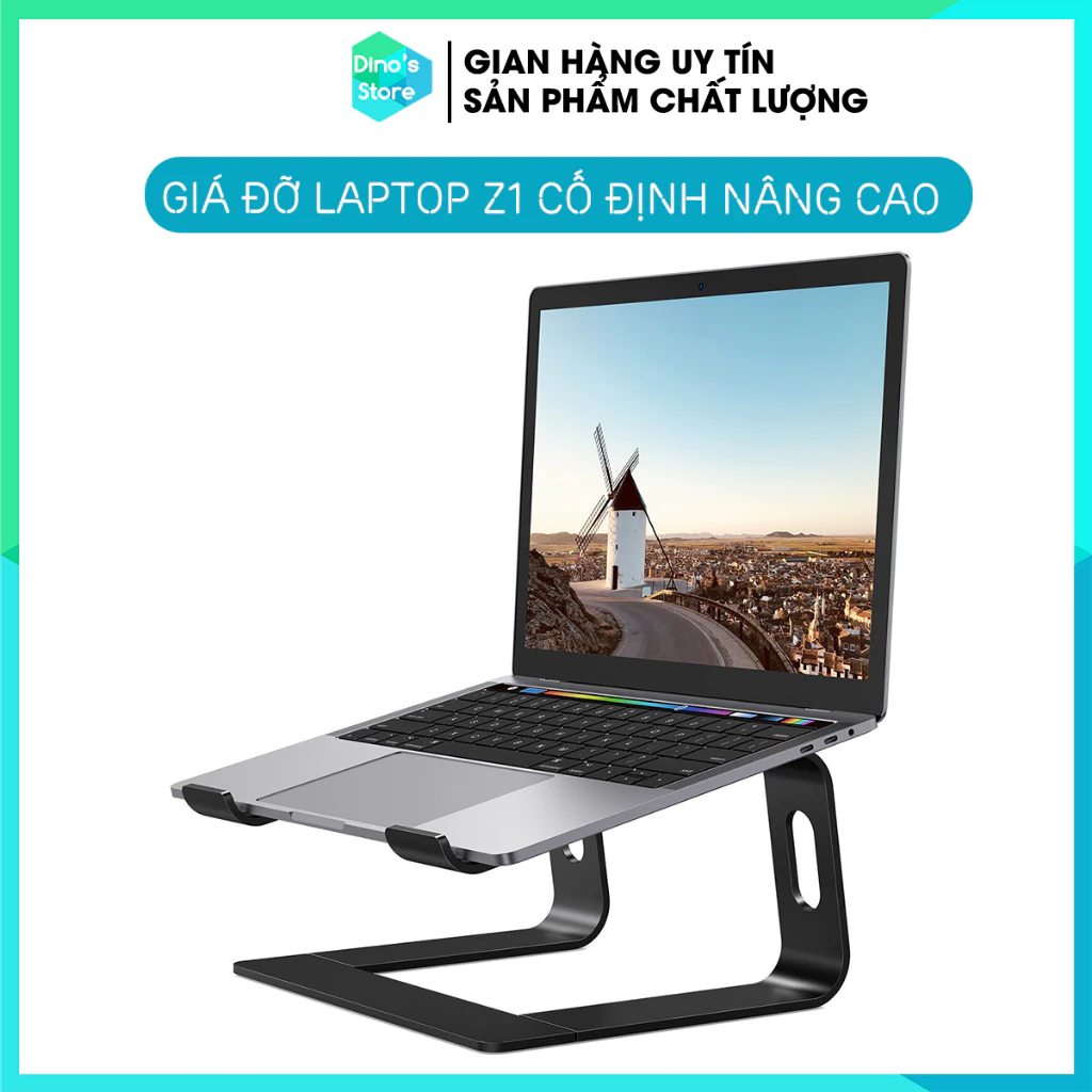 Giá đỡ laptop để laptop stand notebook Macbook máy tính xách tay hợp kim nhôm có thể tháo rời tản nhiệt Z1 DinoStore