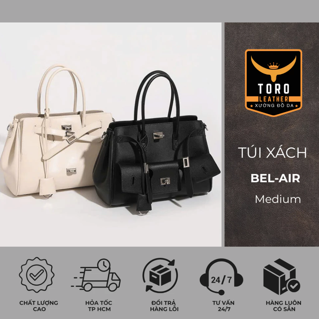 Túi xách Bel-Air Medium (Hàng có sẵn HCM) - Túi xách hot trend chất liệu da Microfiber