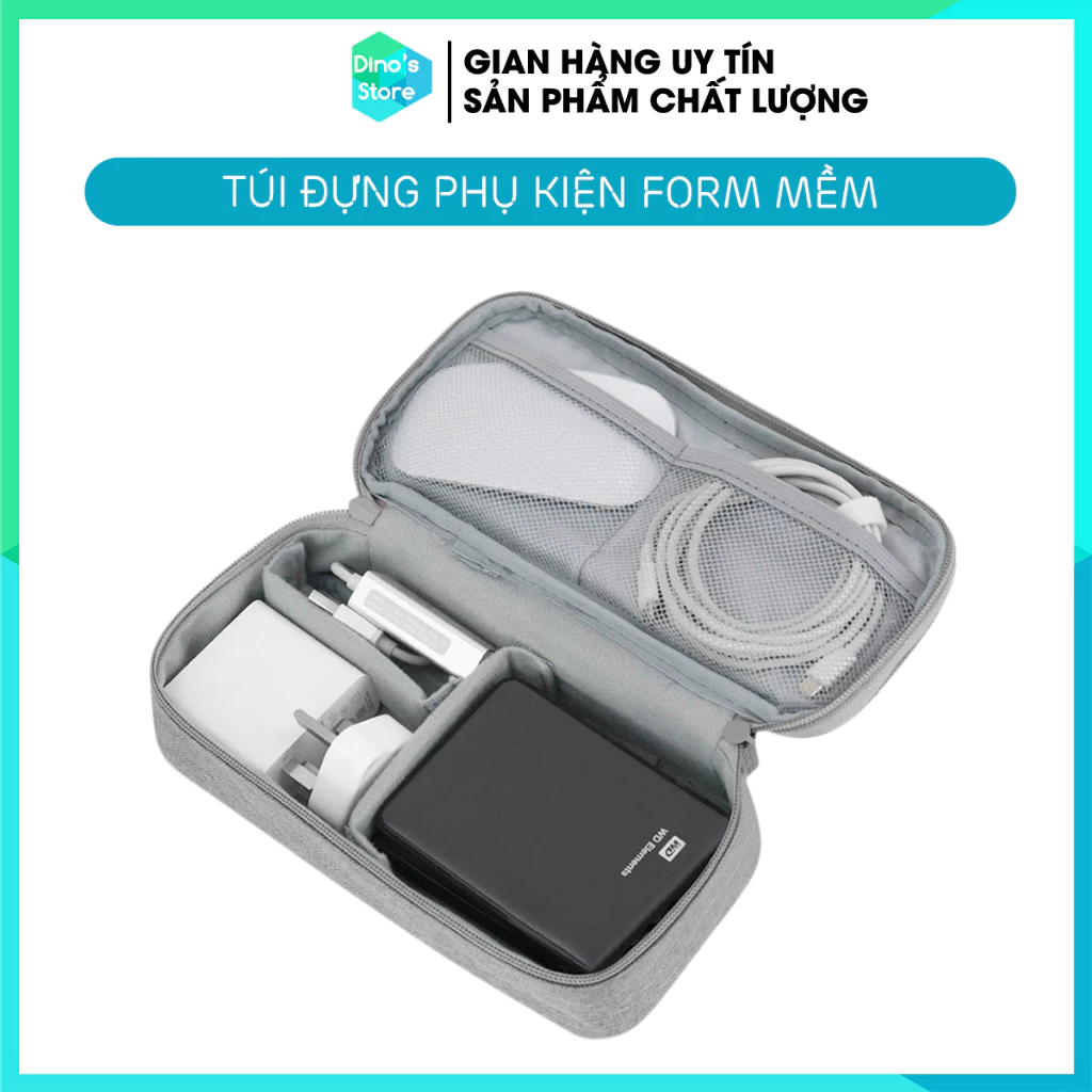 Túi đựng cáp sạc pin dự phòng chuột máy tính Macbook Laptop Ipad hãng Baona (Boona) B002 Dino's Store