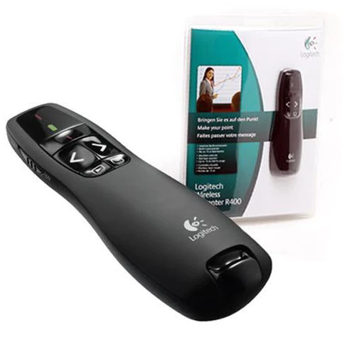 [Sale 50%]  Bút Trình Chiếu Logitech R400, Bút Thuyết Trình, Bút Laser, Trình Chiếu Slide, Powerpoint, Word, Excel - C