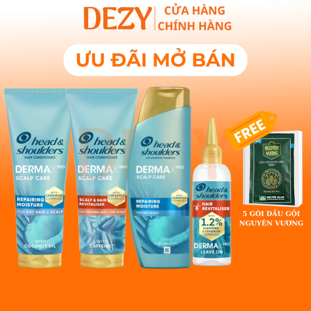 Dầu Gội Đầu Head Shoulders & Dầu Xả / Serum Nhập Khẩu Pháp Chính Hãng Dưỡng Tóc Phục Hồi, Giảm Gàu Hỗ Trợ Mềm Mượt Dezy