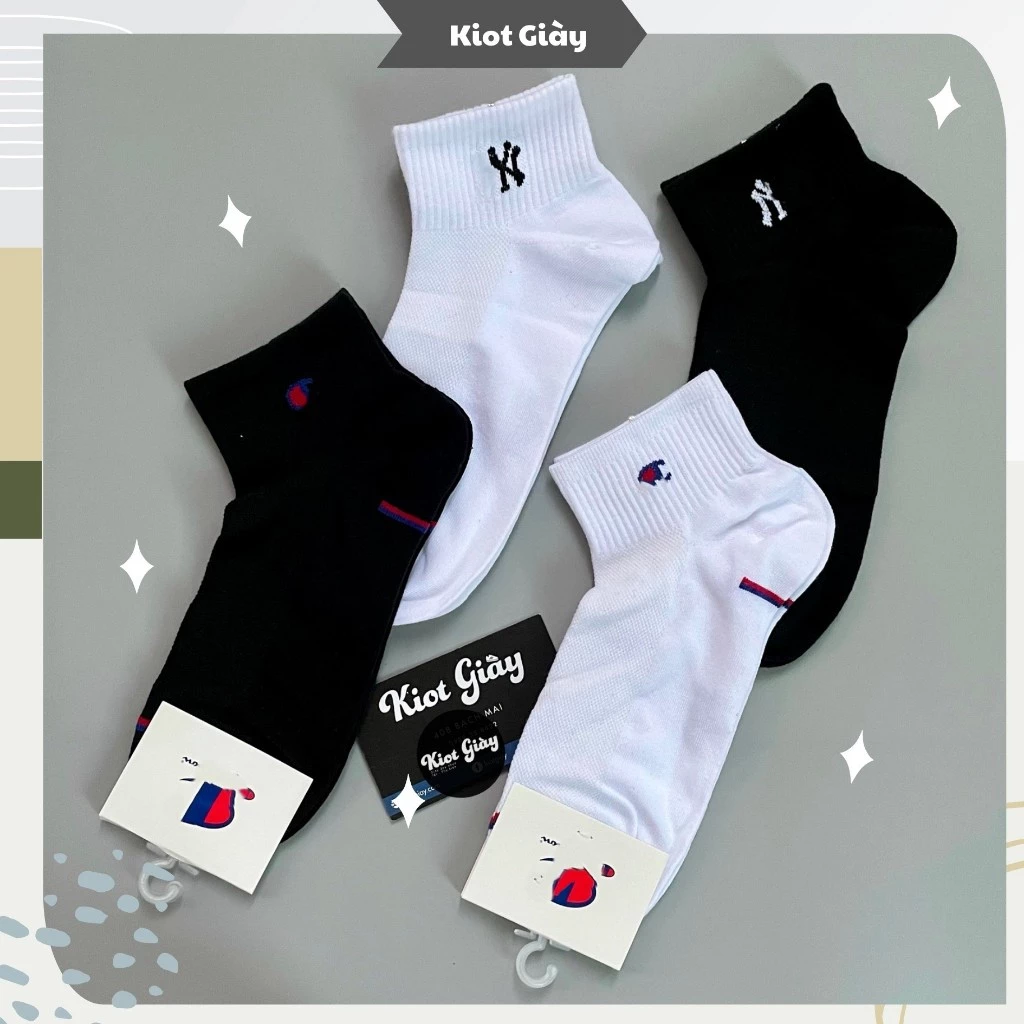 Tất NY cổ thấp Yankees, Champ - Tất vớ thể thao cổ ngắn Streetwear đủ size nam nữ