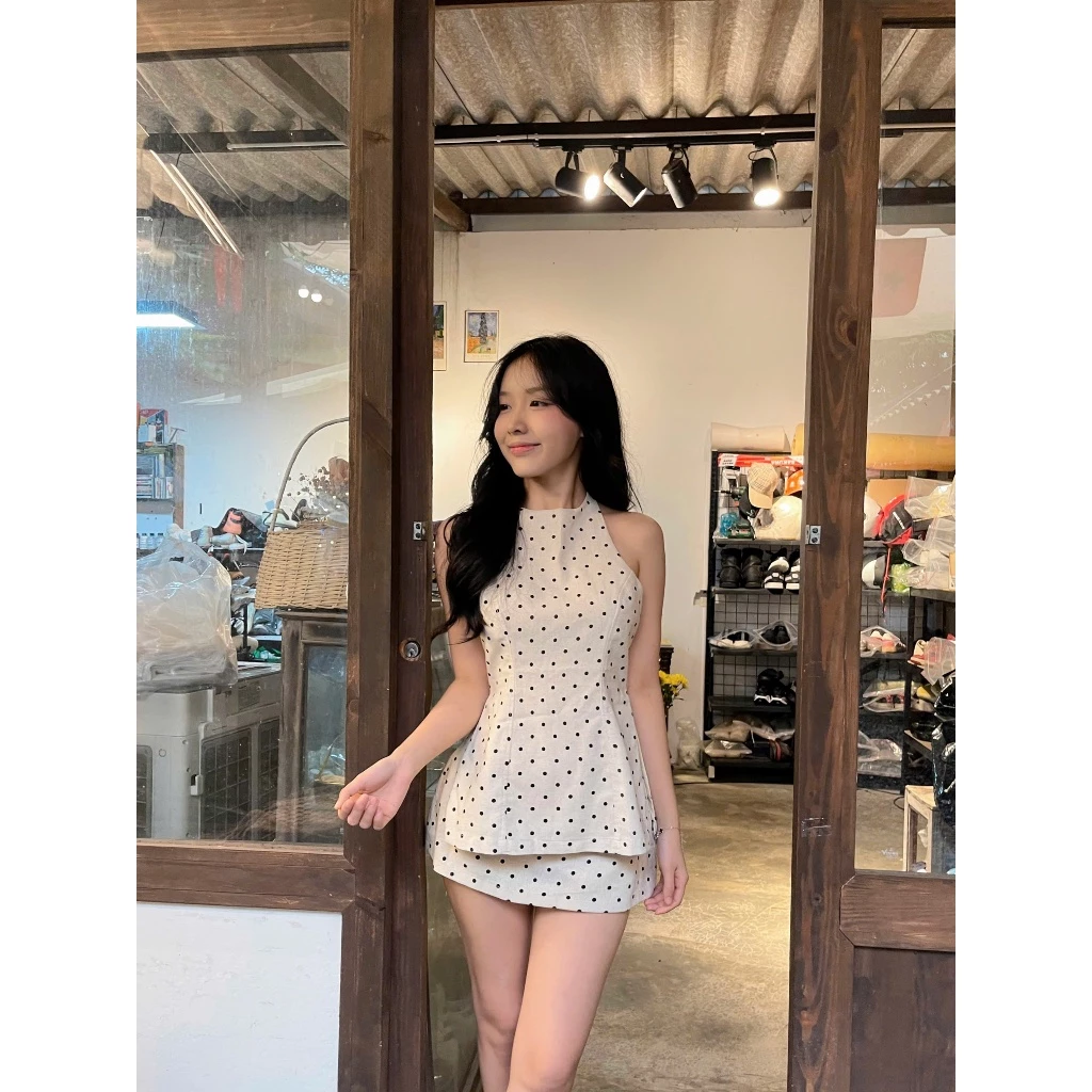 Áo Yếm Dáng Dài Xẻ Chất Linen [Một Mẩu House]