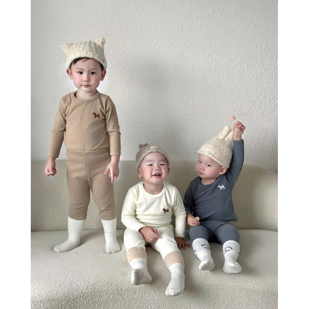 [Dày Ấm] Bộ Nỉ Zip Lông 2 Mặt Cho Bé -Set Bộ Dài Tay
