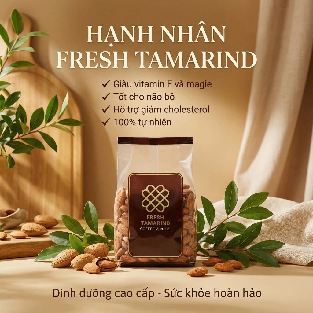 Hạnh Nhân Nguyên Vị Tamarind Khối lượng 500g.