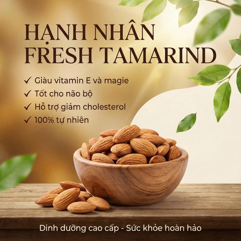 . 500g Hạnh nhân tách vỏ Mỹ [đã sấy chín]