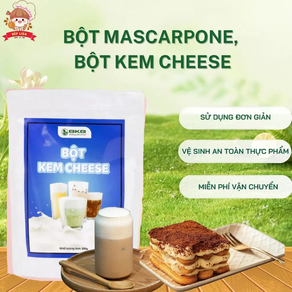 Bột mascarpone - Nguyên liệu làm bánh tiramisu, mousse