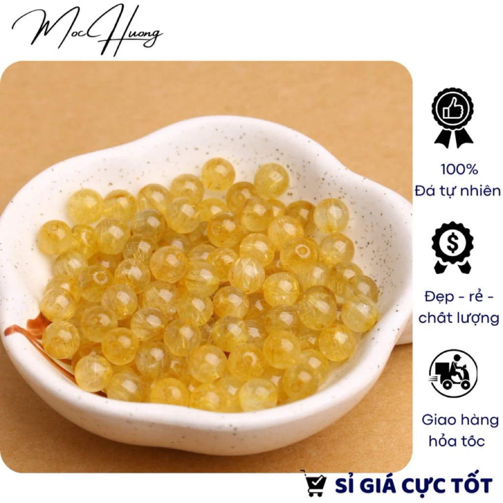 Lẻ hạt TA tóc vàng làm vòng handmade - TH1008 MOCHUONGJEWELRY
