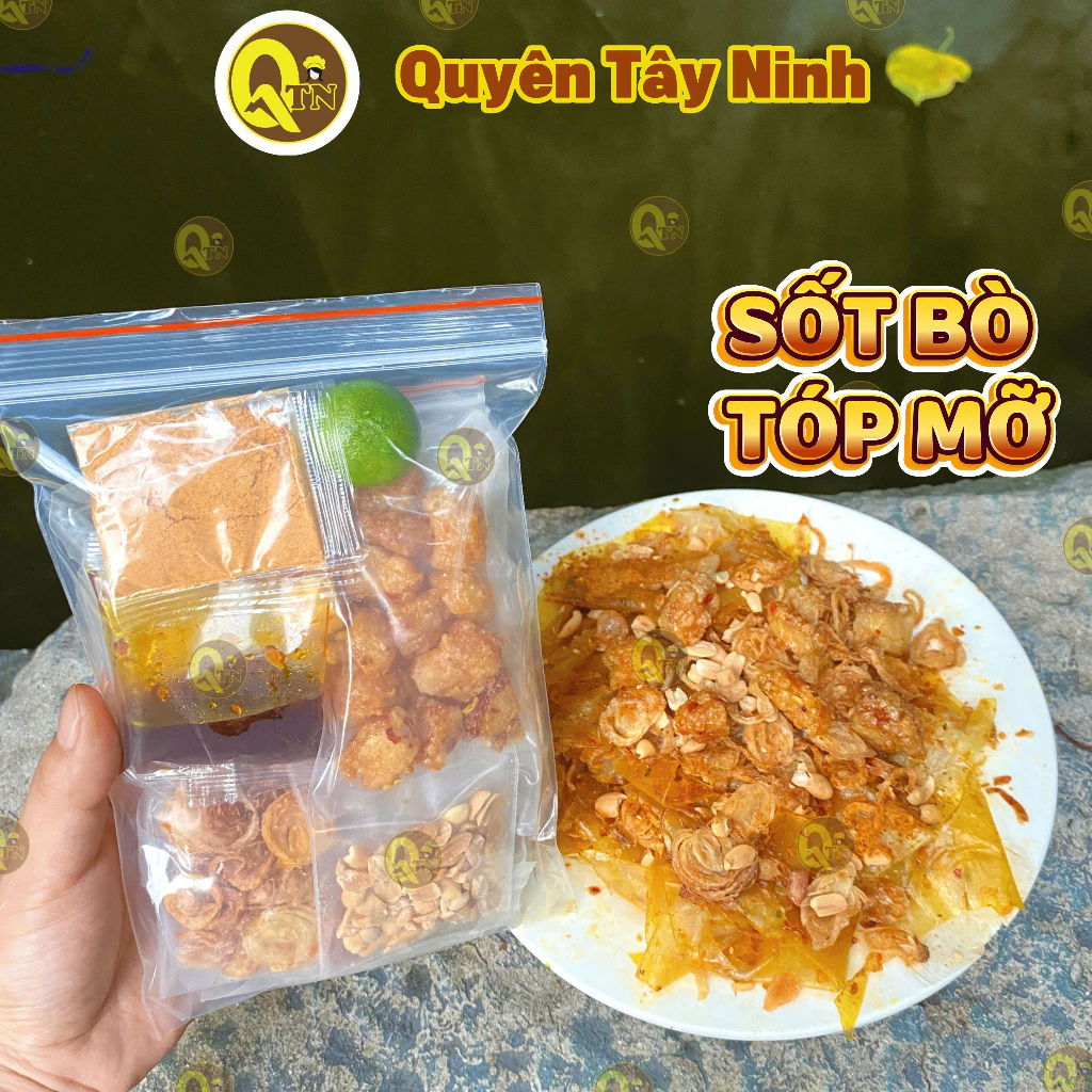2 Bịch Bánh Tráng Phơi Sương Dẻo Trộn Tóp Mỡ- Sốt Bò| Quyên Tây Ninh