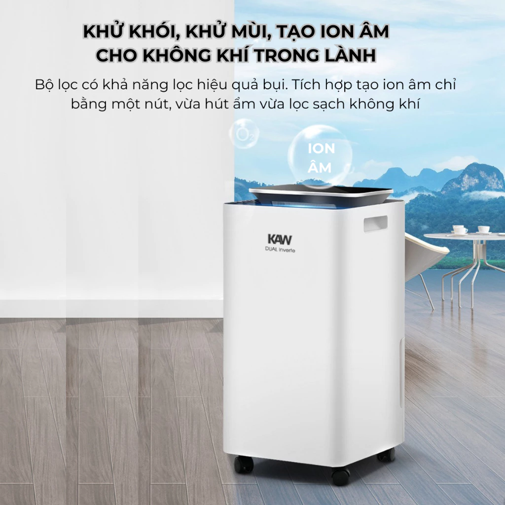 Máy Hút Ẩm Lọc Không Khí KAW Dung Tích Lớn, Hút Ẩm Tủ Quần Áo,Nhà Cửa,Giảm Nấm Mốc,Bảo Hành 12 Tháng