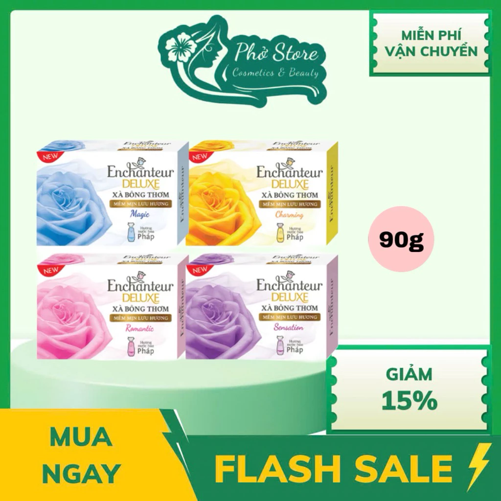 Combo 3 Cục Xà Bông Enchanteur 90gr, 120g