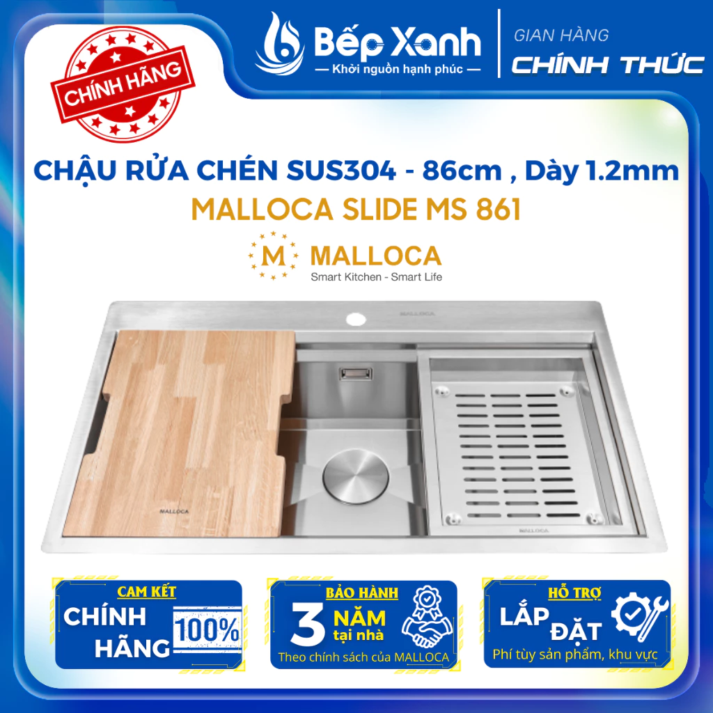 Chậu rửa chén Slide Malloca MS 861