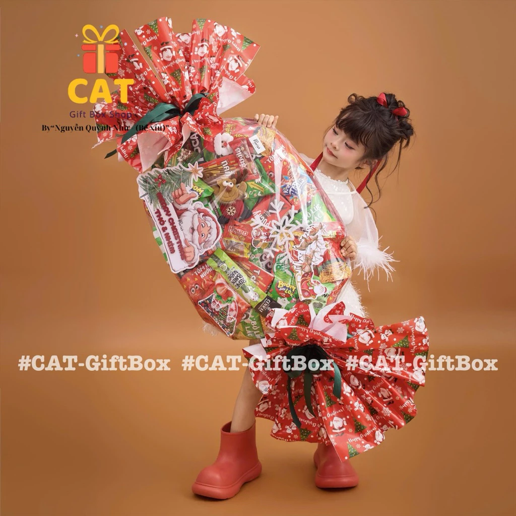 Kẹo khổng lồ Giáng sinh, gói bánh kẹo quà tặng Noel, kẹo Giáng sinh