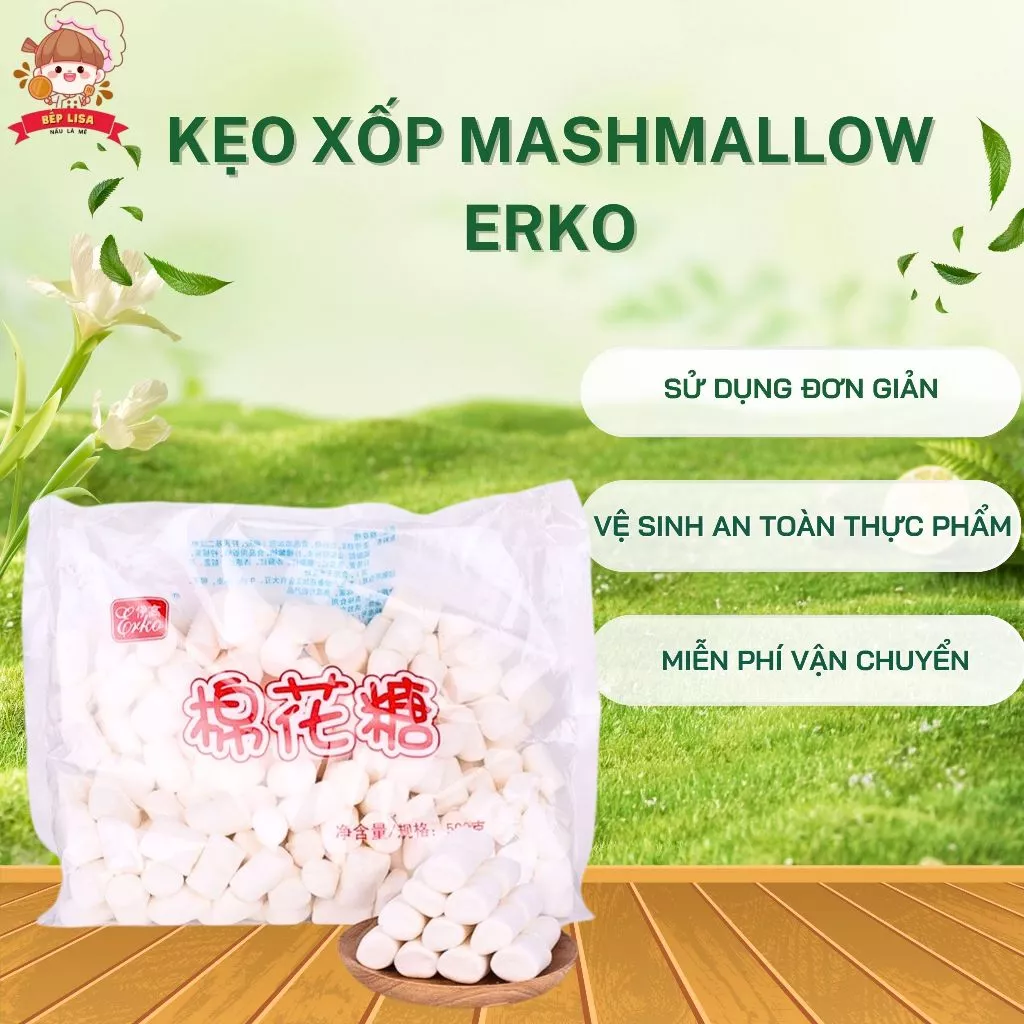 Kẹo marshmallow – Kẹo bấc làm kẹo nougat dẻo thơm – Nguyên liệu Bếp Lisa